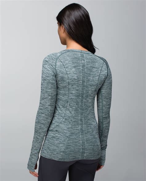 Lululemon Run Swiftly Tech Long Sleeve Crew Space Dye Heathered Fuel