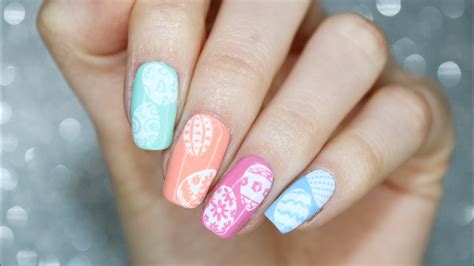 Easter Eggs Stamping Nail Art Easter Deyanira Morales Nail