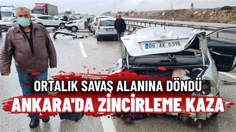 Ankara Da Zincirleme Kaza