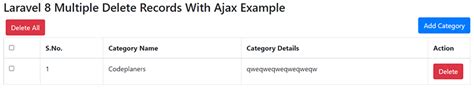 Laravel Multiple Delete Records With Ajax Example