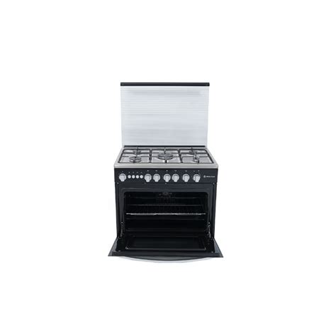 White Point Gas Cooker 6080 Cm 5 Burners Stainless Black Wpgc8060bxtan