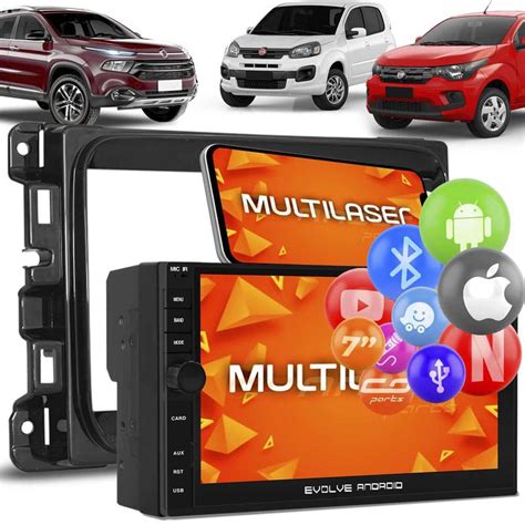 Central Multim Dia Evolve Infinity Multilaser Mp Din Uno Mobi Toro Bt