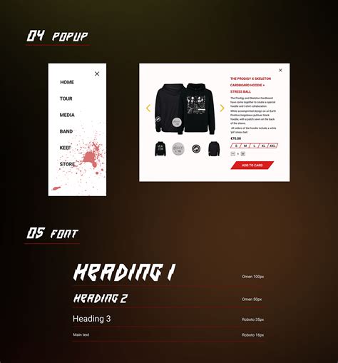 The Prodigy band website concept on Behance