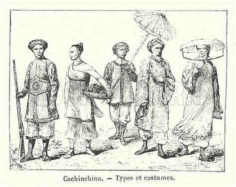 Cochinchine, Types et costumes stock image | Look and Learn