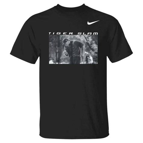 Nike × Tiger Woods Nike Mens Tiger Woods Tiger Slam Black Tee T-Shirt