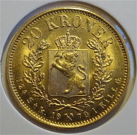 Meyer Eek Auksjon 20 Kroner 1879 Gull Kv 0 01