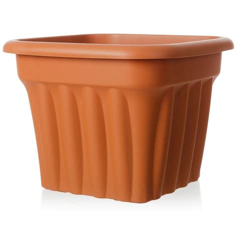 Buy Plastic Plant Pots From The Vista Range 40cm Square Black Green