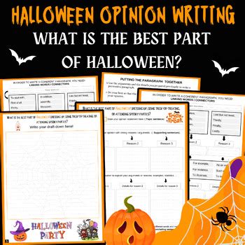 Halloween Opinion Paragraph Writing Prompts Graphic Organizers