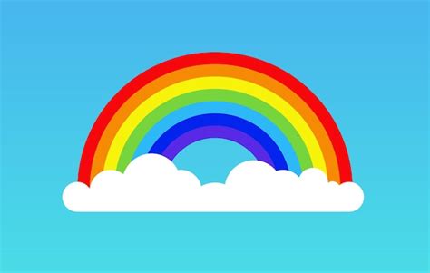 Regenboog wolk pictogram illustratie regenboog achtergrond geïsoleerd