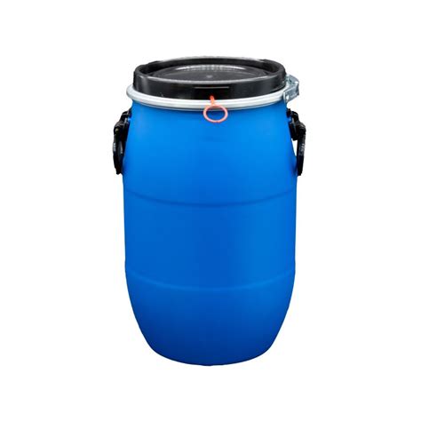 Fût Plastique PEHD Ouverture Totale 30L Bleu Homologué