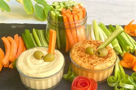 Veggie Sticks With Hummus Dip Surekha Sadana