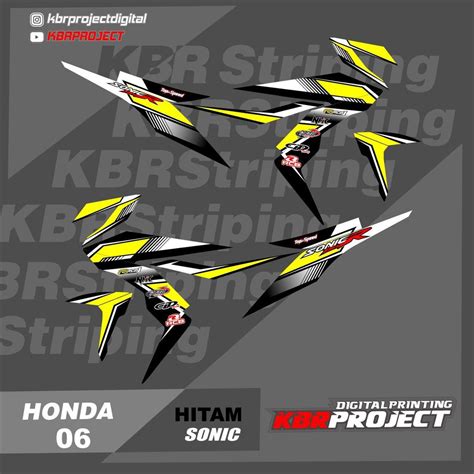 Jual Cod Stiker Motor Sonic Sticker Striping List Motor Honda Sonic