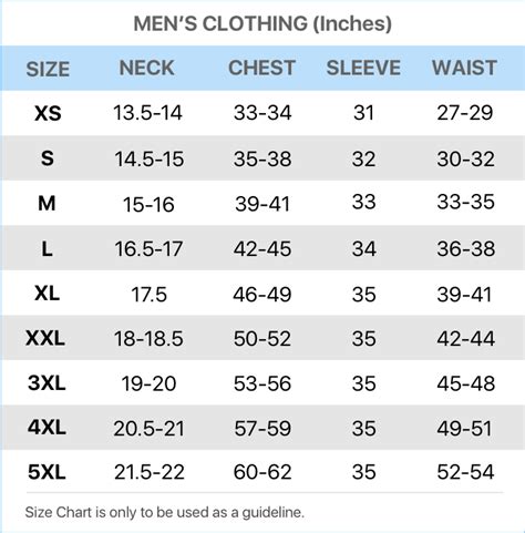 Mens Size Guide Mercari Your Marketplace