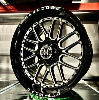 4 NEW 20x9 Hardcore HC102 Wheels Black Milled 8x170 Ford F250 F350 EBay