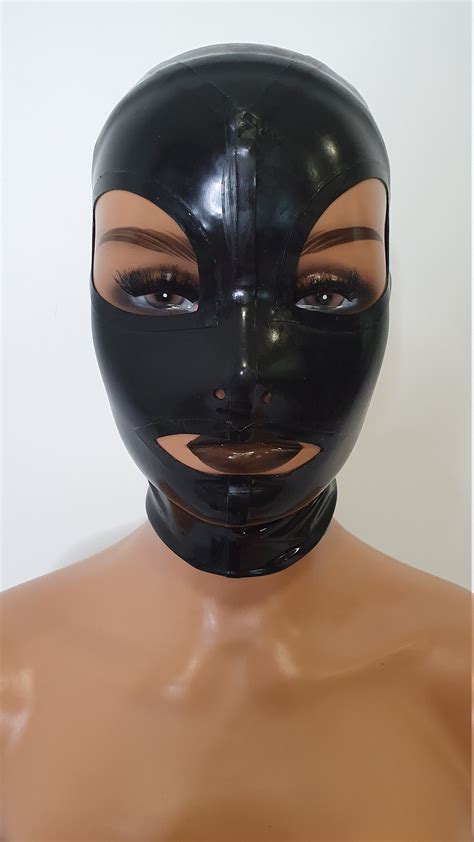 Cagoule Masque Hood En Latex Mixte Fait Main Fetish Bdsm Sexy Etsy France