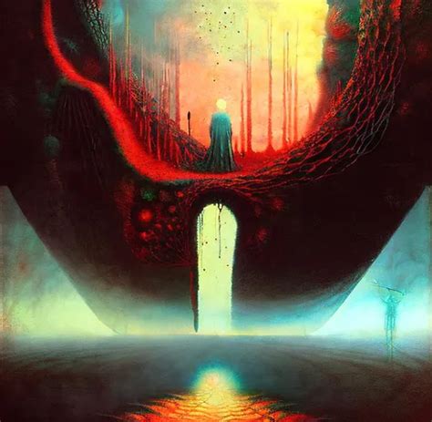 Beyond the Void by Zdzisław Beksiński Digital Illust