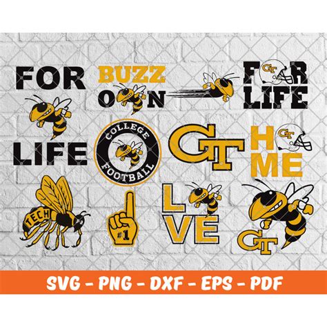 Georgia Tech Yellow Jackets Bundle Svg, Football Svg ,Sport | Inspire ...