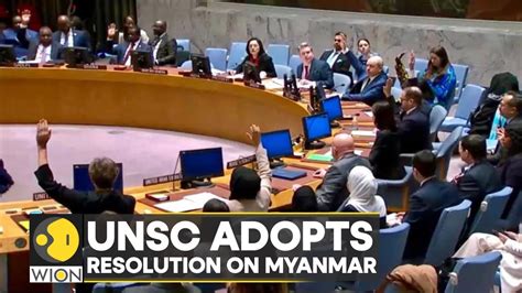 Un Security Council Resolution Demands End To Myanmar Violence In First