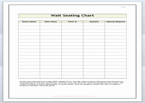 Waiting List Template Excel | Stcharleschill Template