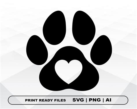 Pfote SVG Hund Pfote Svg Katze Pfote Svg Katze Pfote Etsy