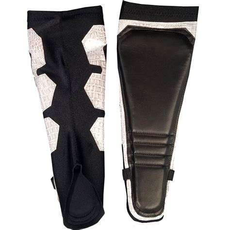 Black With White Silver Snakeskin Trim Tri Wing On Black Kickpads