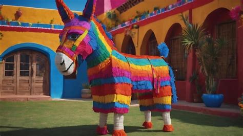 La piñata tradicional mexicana en forma de burro Foto Premium