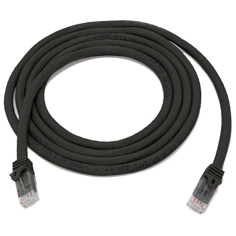 Connectronics Cat6a 600mhz Snagless Molded Utp 10 Gigabit Ethernet Cable 1 Foot Black