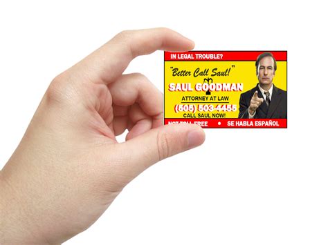 Saul Goodman Business Card Printable Printable Cards