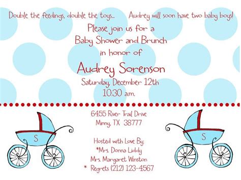 Twin Baby Shower Invitations Digital File Twin Boys Shower Twin Girls ...