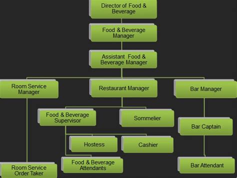 Food And Beverage Organizational Chart Food And Beverage Trainer