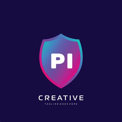 PI initial logo With Colorful template vector 22573602 Vector Art at Vecteezy