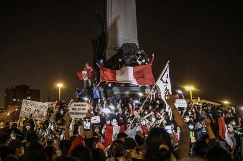 Protestas En Perú En Contra Del Gobierno De Manuel Merino