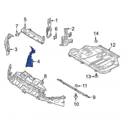 Ford Oe Cm Z C Front Left Outer Radiator Support Air Deflector