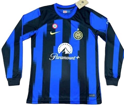 CAMISA MANGA LONGA INTER DE MILÃO 2024 UNIFORME TITULAR