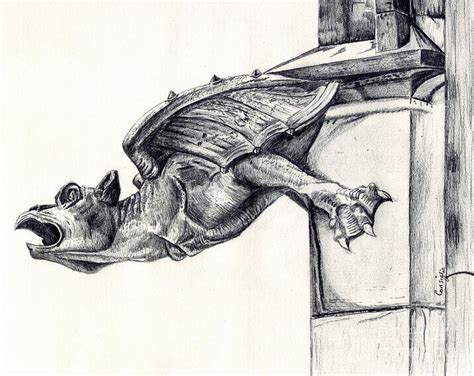 Gothic Gargoyles Drawings