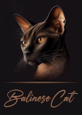 Balinese Cat Portrait Poster By Artistic Paradigms Displate