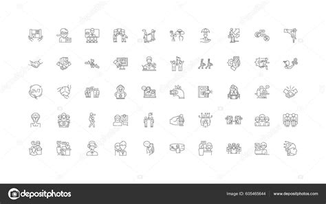 Manager Ideas Linear Icons Line Signs Set Vector Set Stock Vector by ...