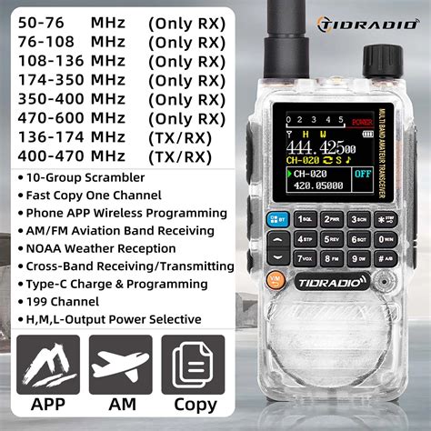 TIDRADIO TD H3 профессиональная рация, телефон с двойным PTT диапазоном ...