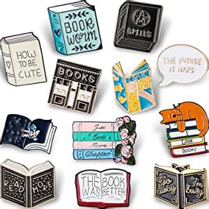 WILLBOND 12 Pieces Cute Enamel Letter Brooch Pin Cartoon Enamel Pins