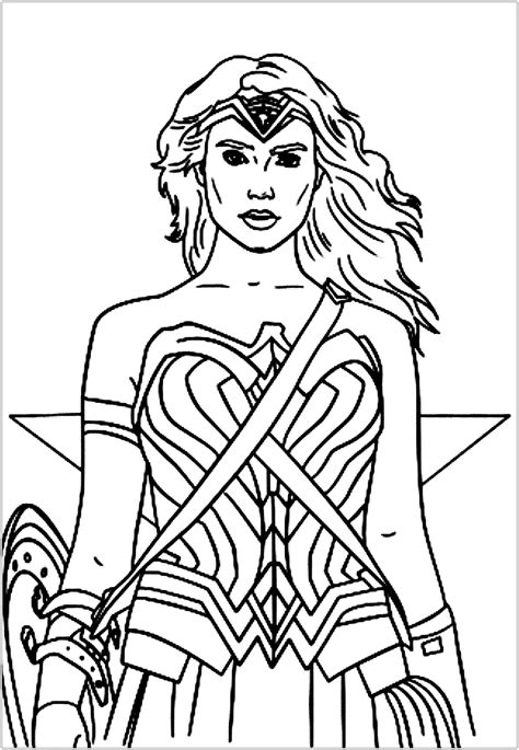 Coloriage Gratuit Wonder Woman Settingloc