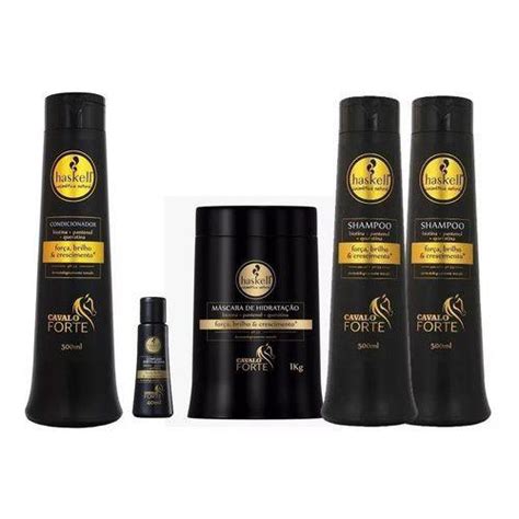 Kit Haskell Cavalo Forte 500ml Shampoo Cond Másc Complexo Kit de