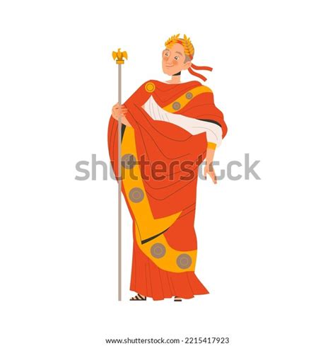 Ancient Roman Emperor Character Sovereign Ruler Stock Vector Royalty Free 2215417923