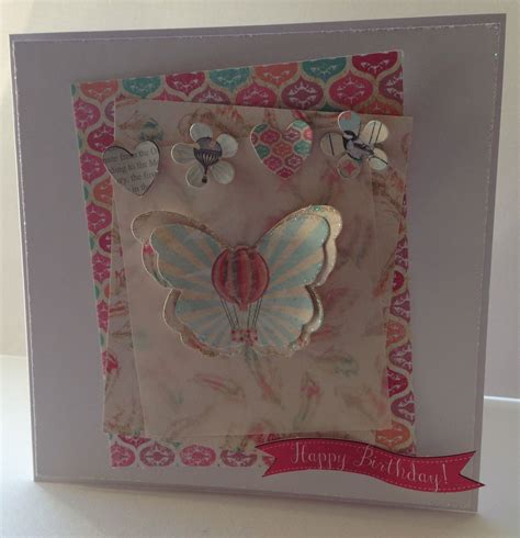 Flying High Hot Air Balloon Birthday Card