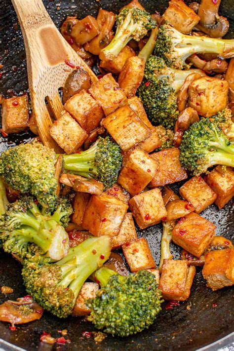 Easy Broccoli Tofu Stir Fry Vegan Vegan Blueberry