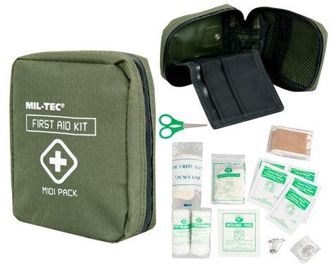 Apteczka Pierwszej Pomocy Turystyczna MIL TEC First Aid Kit MIDI Olive