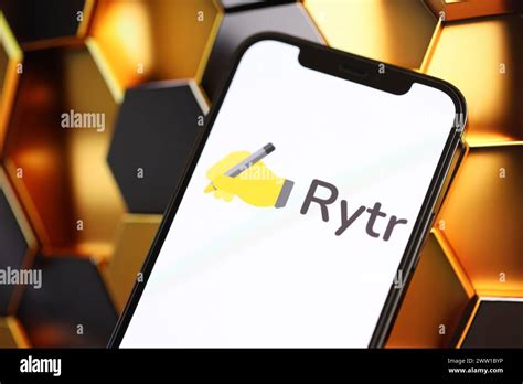 Kyiv Ukraine March Rytr Logo On Iphone Display Screen With