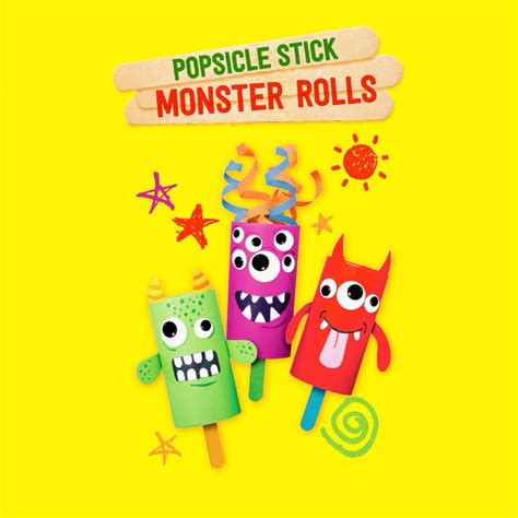 popsicle stick monster rolls popsicle play zone