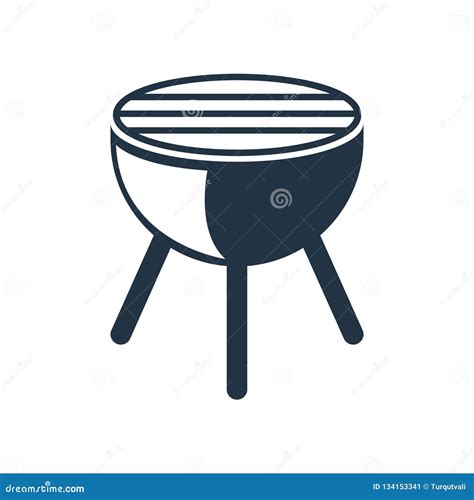 Vector Del Icono De La Parrilla Aislado En El Fondo Blanco Muestra De