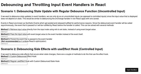 Debouncing And Throttling Input Event Handlers In React All Scenarios