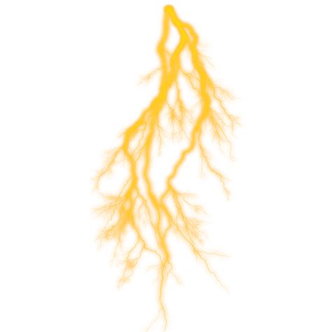 Yellow Lightning Transparent Background